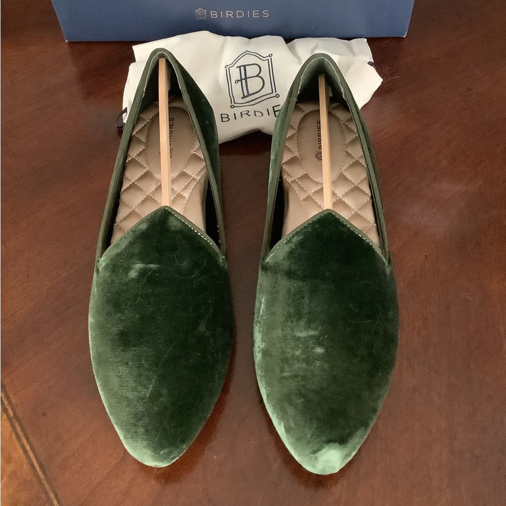 Birdies Heron Olive Velvet